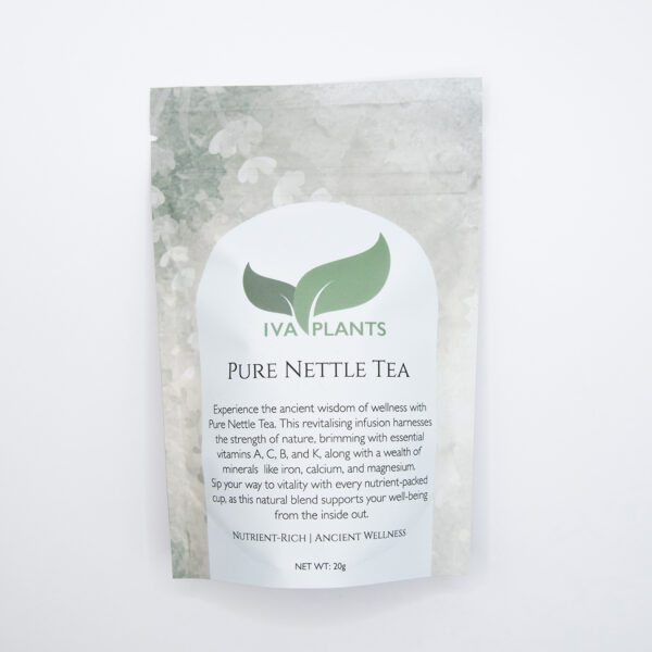 IVA Plants Nettle Tea in eco-friendly packaging, pure herbal tea for wellness