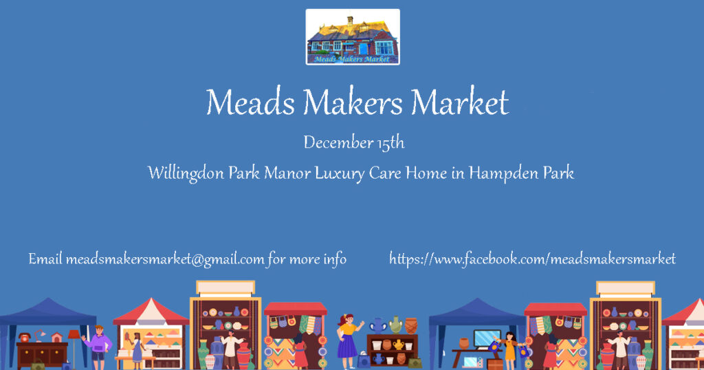 IVA Plants Christmas Market Poster – Presenting Herbal Teas on 15 December 2024 at Meads Makers Market, Eastbourne, 11am – 4pm