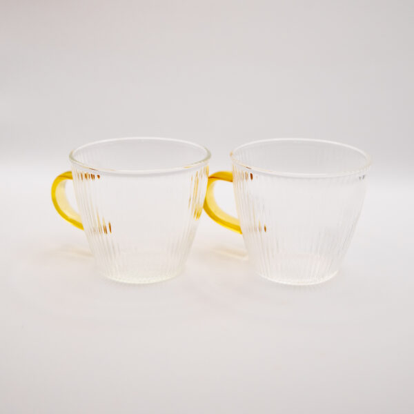 Set of 2 borosilicate glass cups, 90ml, perfect for tea ceremonies, meditative tea rituals, and espresso.